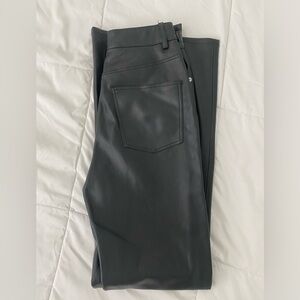 Zara Full Length Black Leather Pants Size 2
